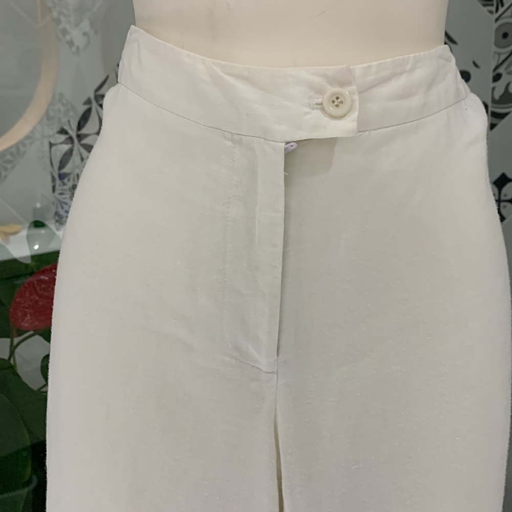 Gorgeous VTG Bianca Nygard ๐ฏ% Linen High Waist Embroidered Capris - Picture 5 of 16